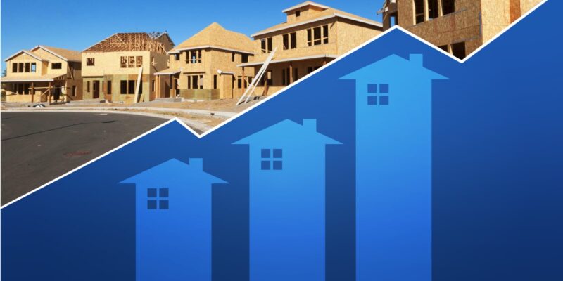 Illustration highlighting the positive outlook of Las Vegas homebuilders and the new-home market. Key factors include increased net sales, low interest rates, rising asking prices, market share growth in the northwest and southwest valleys, and the importance of a Realtor in the buying or selling process. Contact the experienced Smith King Team at ISellLasVegas for assistance.