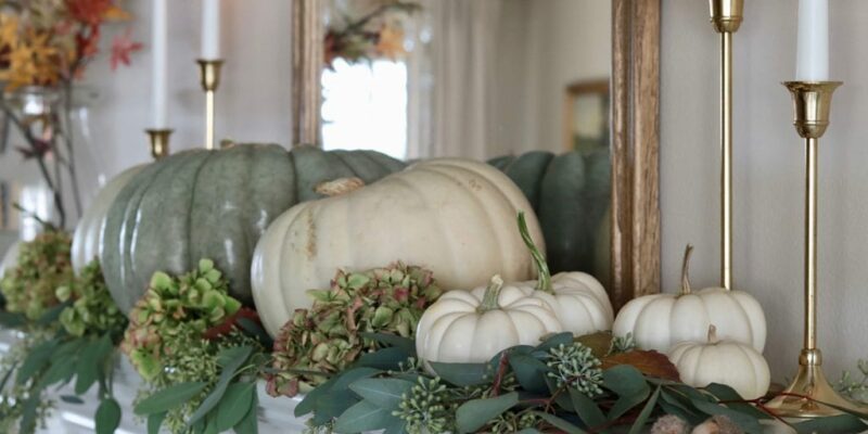 Fall home decor ideas including mantel designs in muted browns, brass brilliance, inspired symmetry, and minimalist styles, perfect for creating a cozy atmosphere. Contact Jennifer Smith Team for real estate assistance. ISellLasVegas