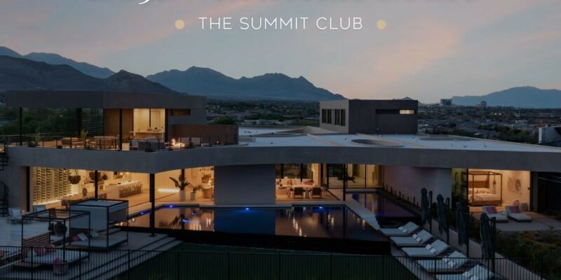 Luxury home at The Summit Club in Summerlin with stunning outdoor amenities, retractable glass walls, and a focus on entertainment, listed for $23.5 million.